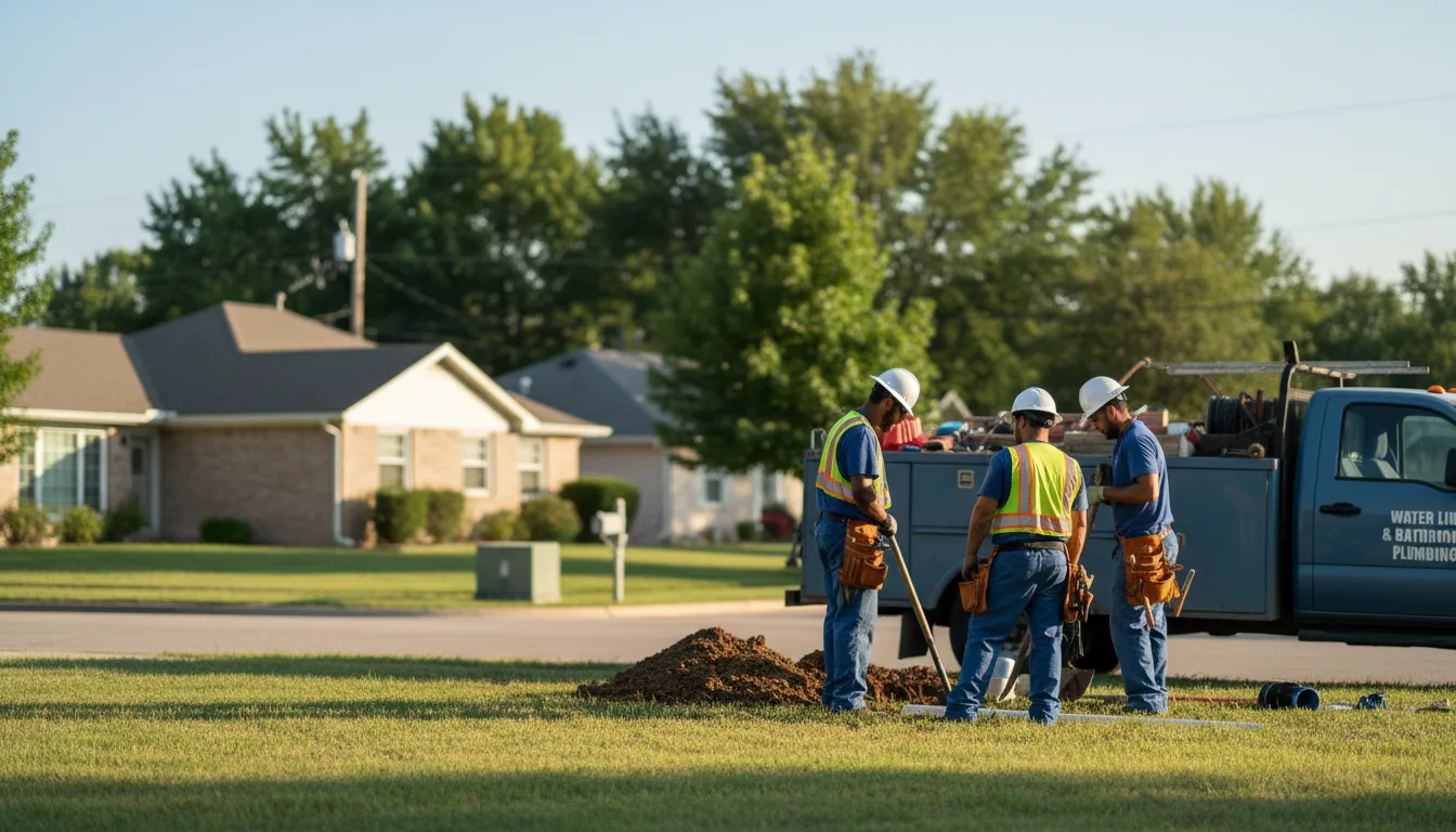Residential water line and bathroom plumbing service in Grove City, PA